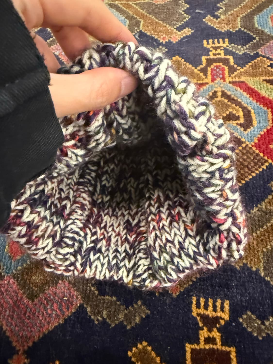 크림 믹스 케이블 폼폼비니 상품이미지2