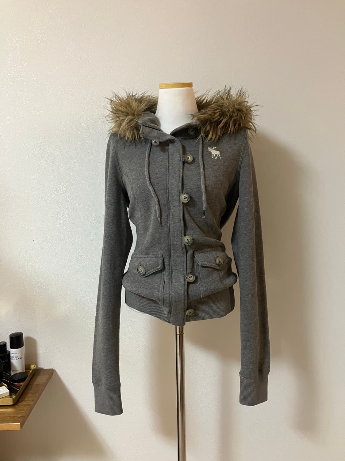 아베크롬비 퍼후드집업 울프죠 y2k 상품이미지1