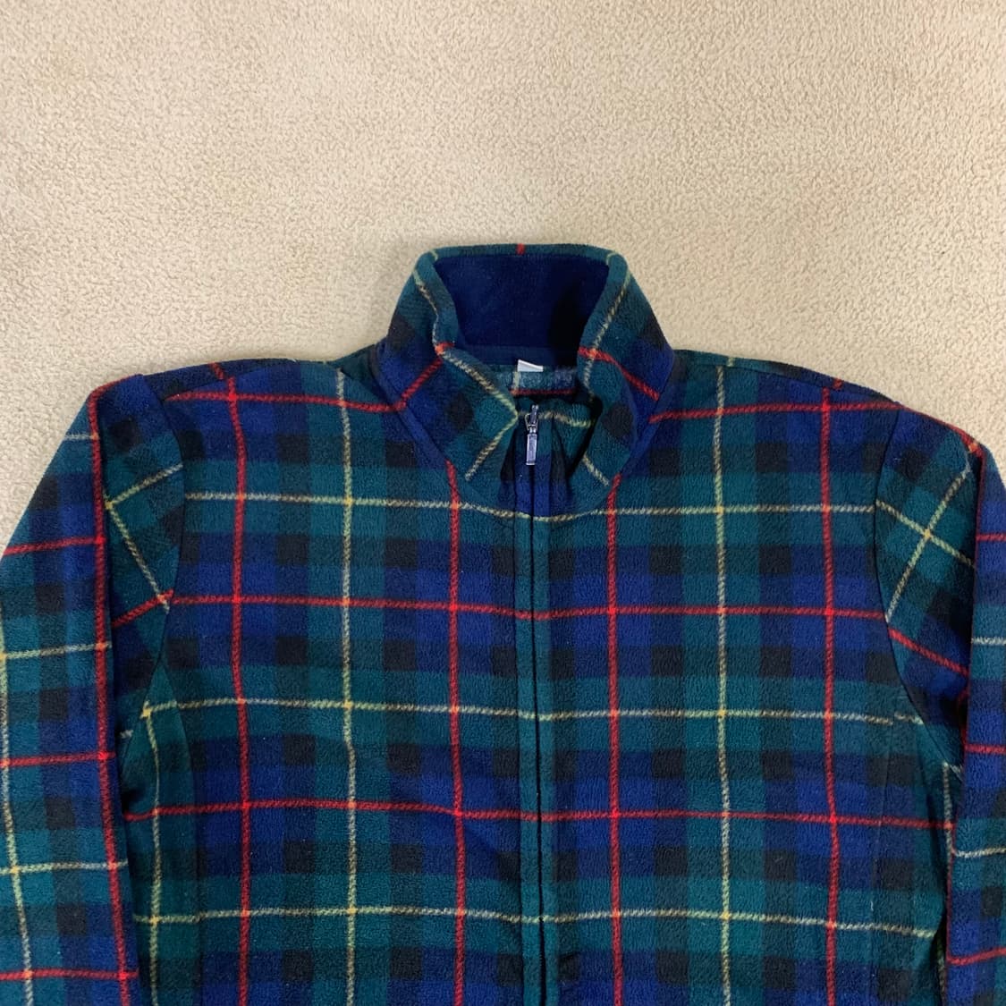 유니클로 타탄체크 후리스(L) 플리스 자켓 상품이미지2