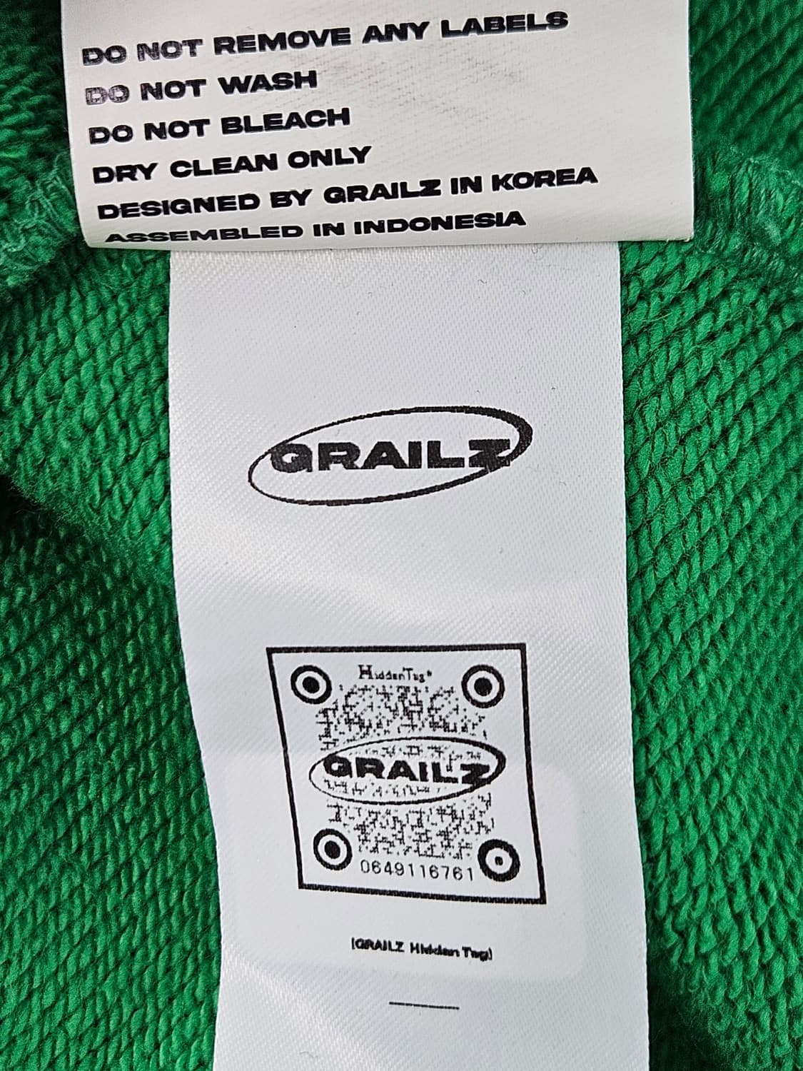 그레일즈 레트로 지오메트리 그린 후드티 테리 1사이즈 이지갭맛 상품이미지6