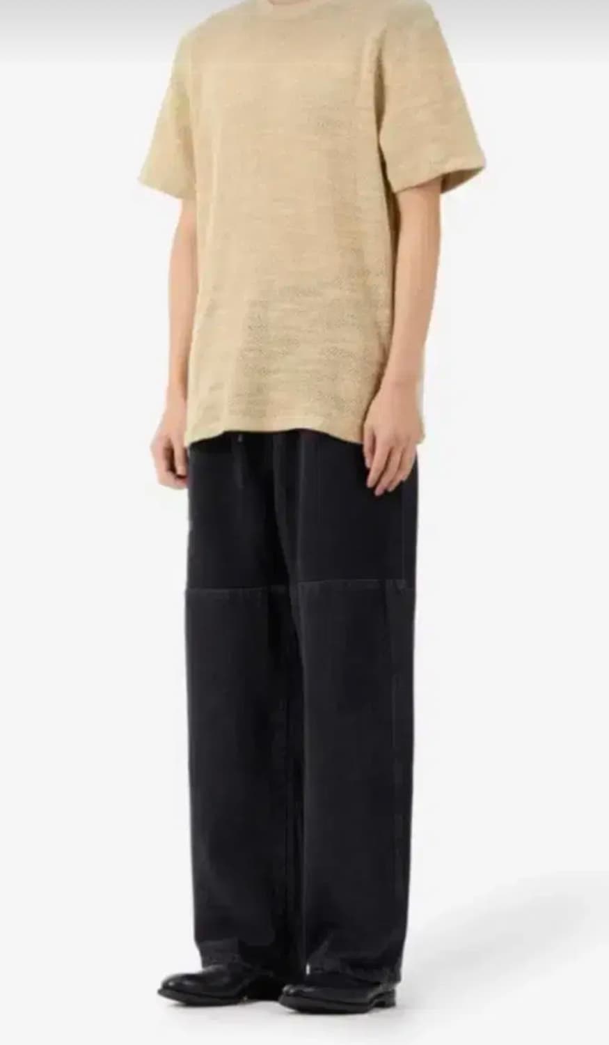 아모멘토 드로우스트링 데님 팬츠 블랙 M 상품이미지2