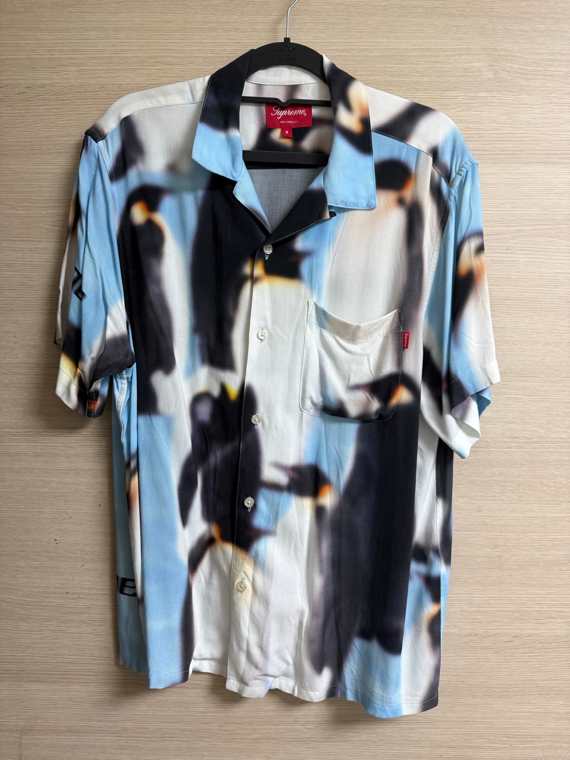 supreme 20FW 펭귄 레이온 셔츠 블루 상품이미지1