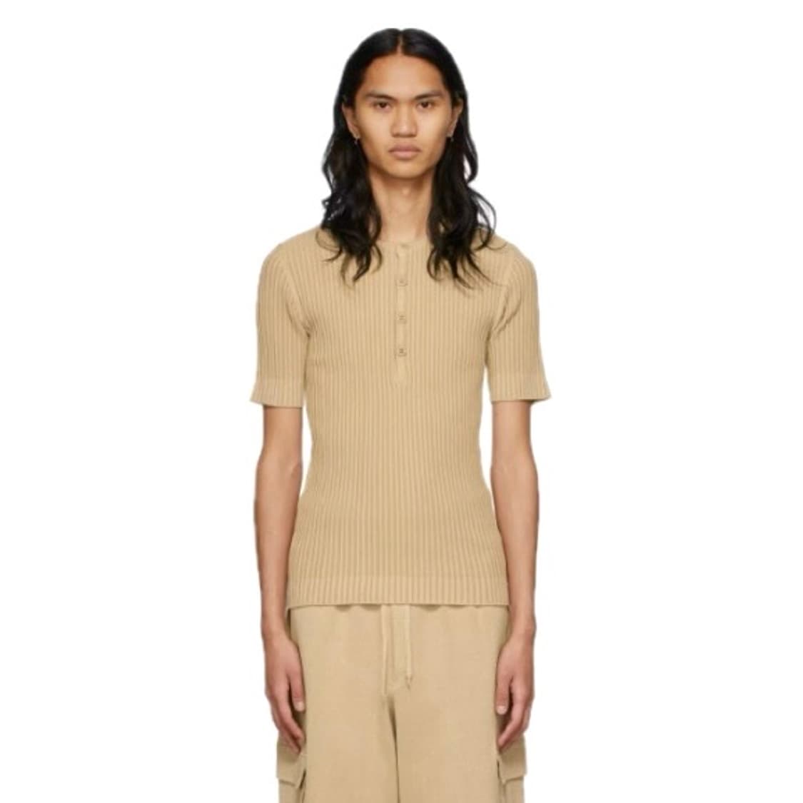 (s) 안드레아다모 머슬핏 헨리넥 니트 티셔츠 상품이미지1