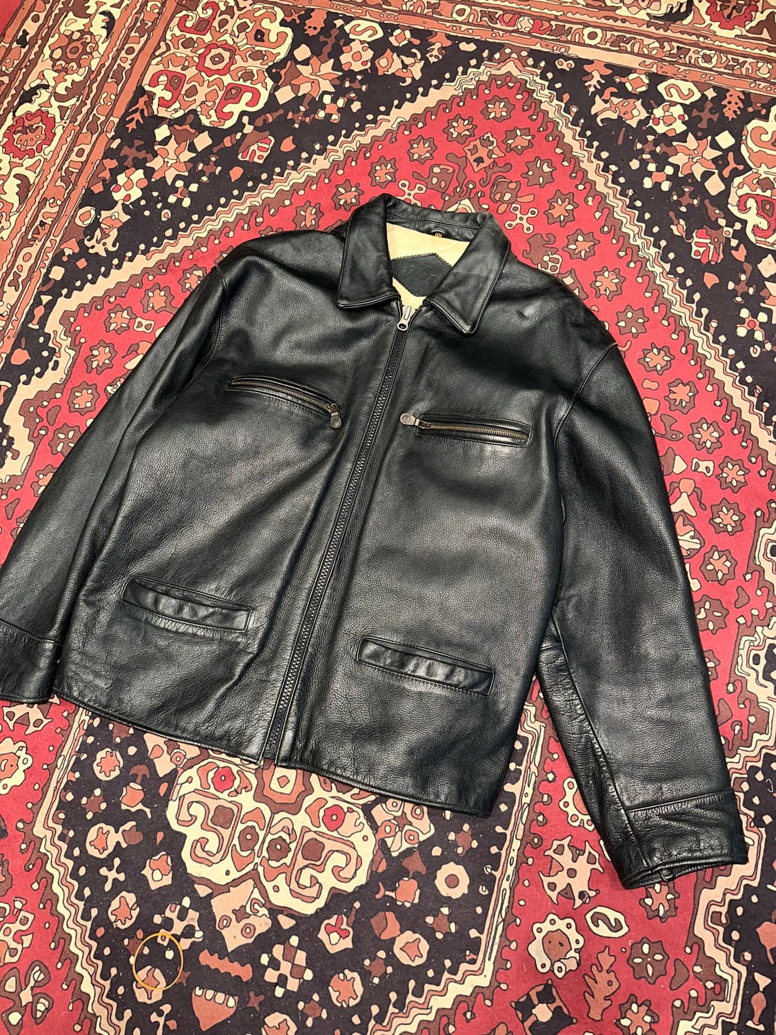 ( L ) 가죽자켓 봄버자켓 레더자켓 워크웨어 아메카지 스포츠가죽 상품이미지5