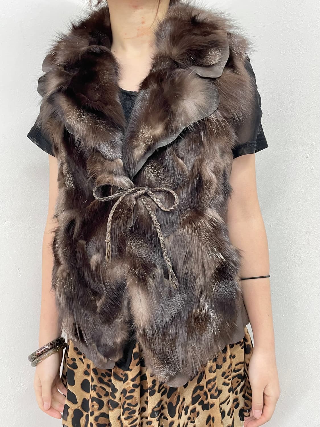 그런지 페어리 폭스퍼 양가죽 디테일 베스트 상품이미지2