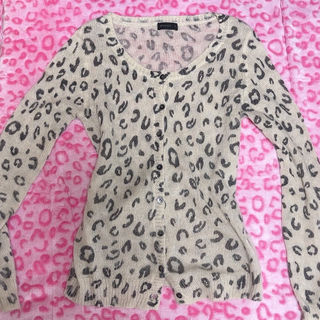 모헤어 호피 가디건 상품이미지1