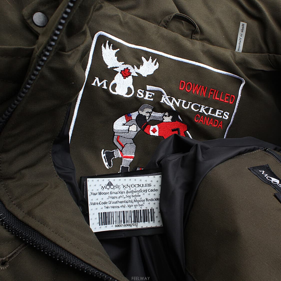 무스너클 카키그린 덕다운 패딩 자켓 (66) 상품이미지4