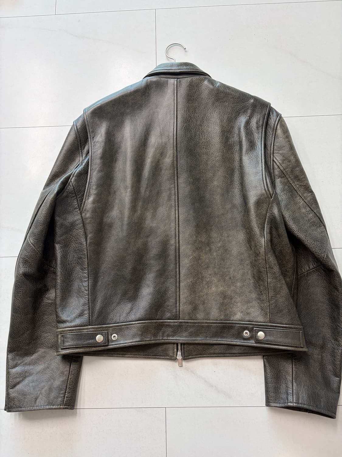 토니웩 레더 체스트 집 자켓 트리트먼트 블랙 XL 상품이미지4