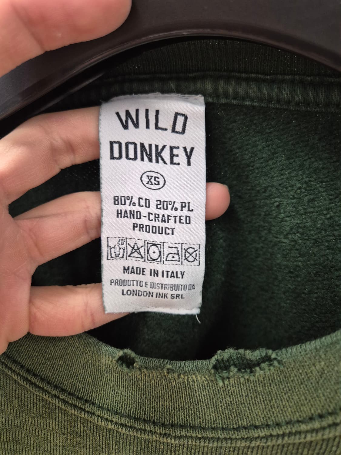 와일드동키 마이애미 데미지 맨투맨 그린 XS 상품이미지7