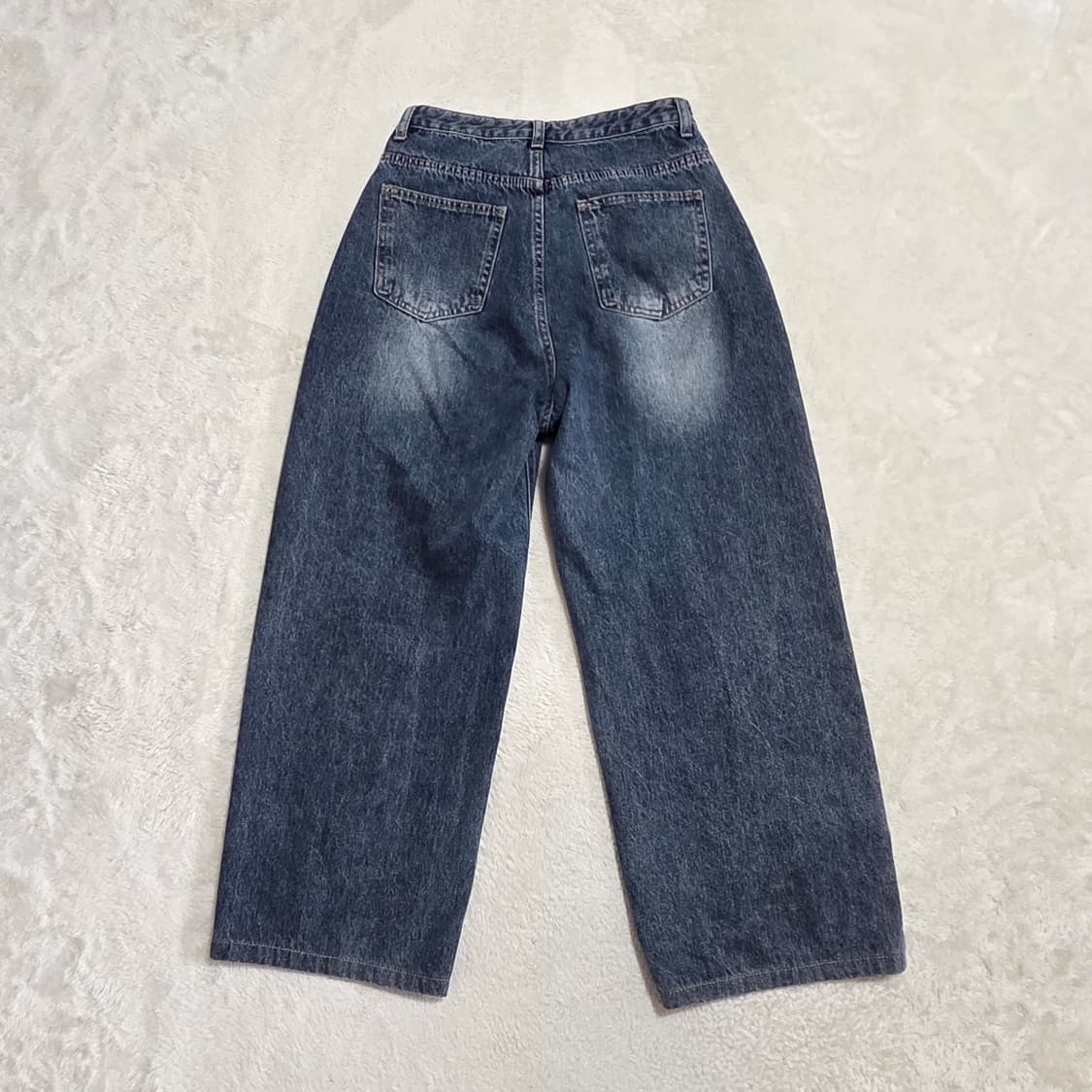 (S)여성 빈티지 워싱 와이드 데님 팬츠  상품이미지3