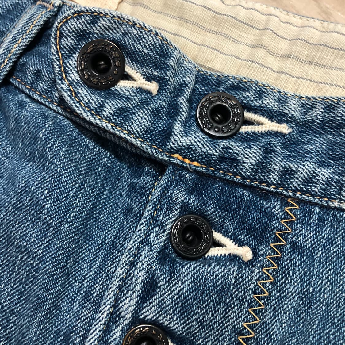 캐피탈 나바호 비즈 프린지 하프 데님팬츠 XL 상품이미지6