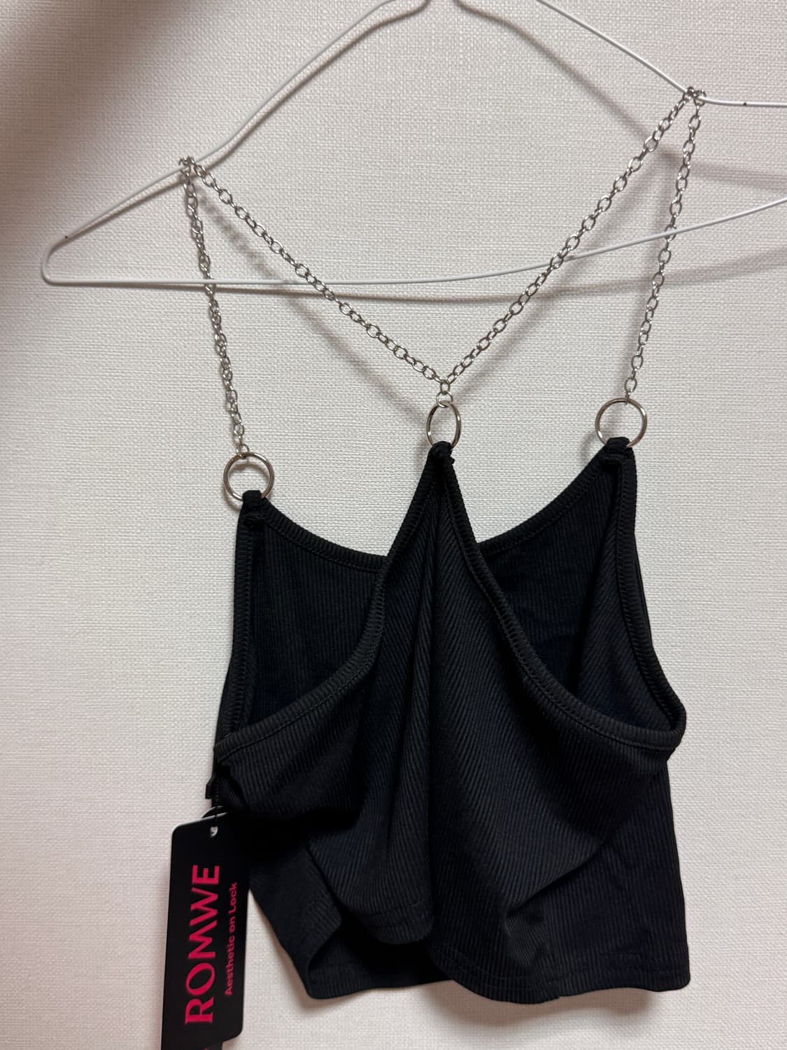 해골 체인 크롭 나시티 M 새상품 상품이미지3