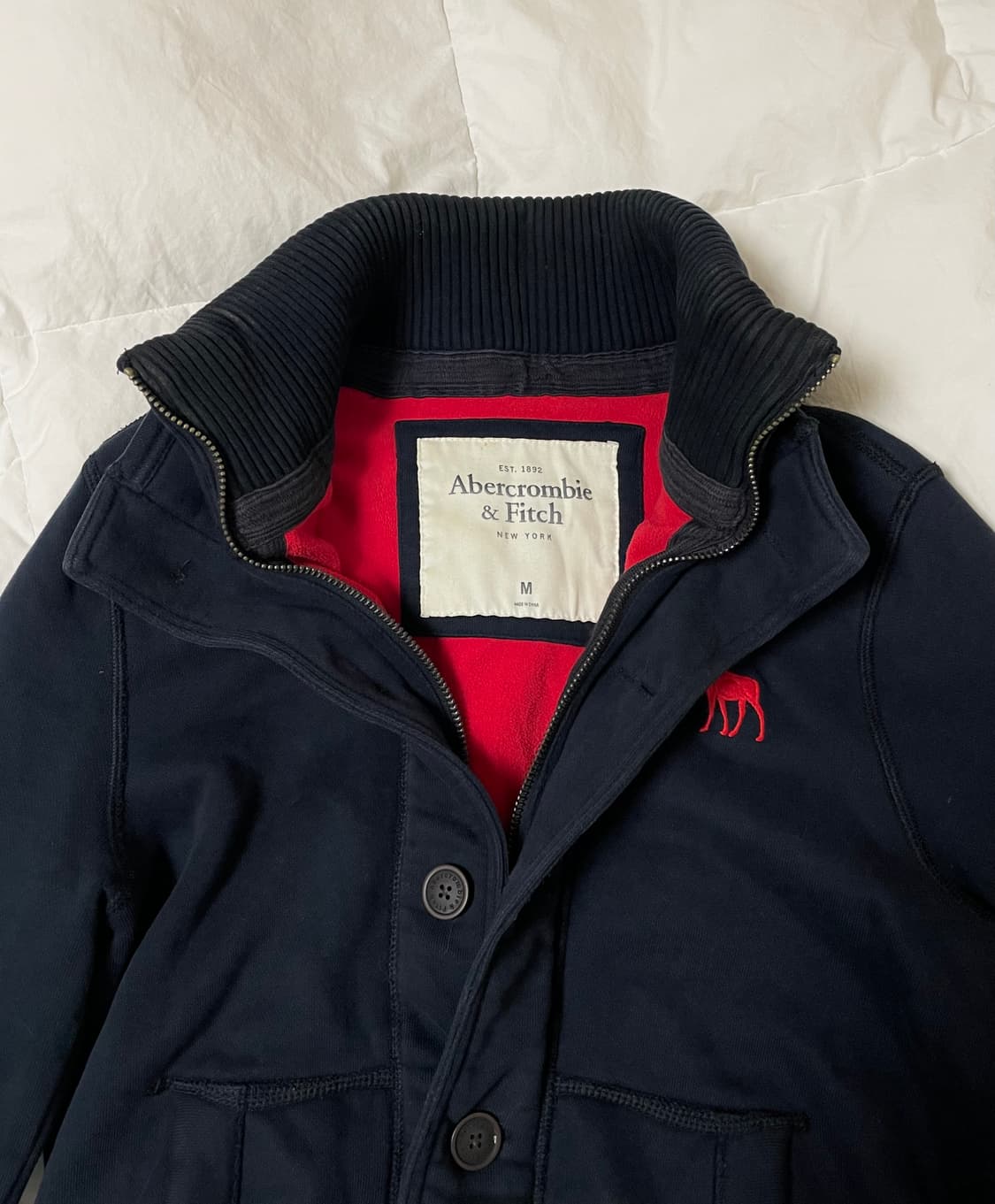 Abercrombie 아베크롬비 하이넥 버튼 집업 상품이미지1