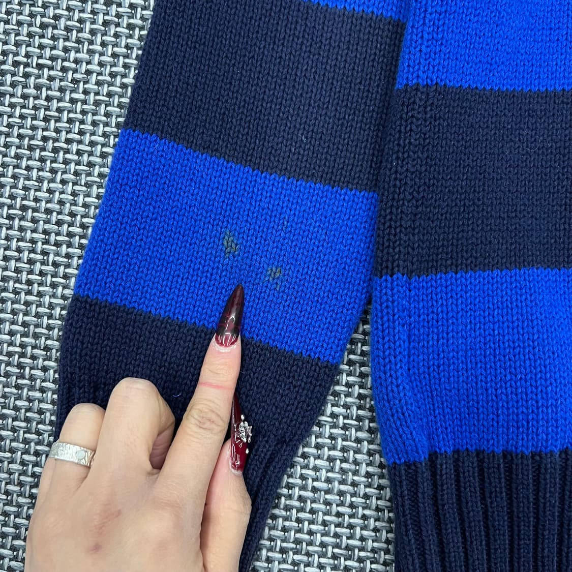 폴로 와플 니트집업 상품이미지5