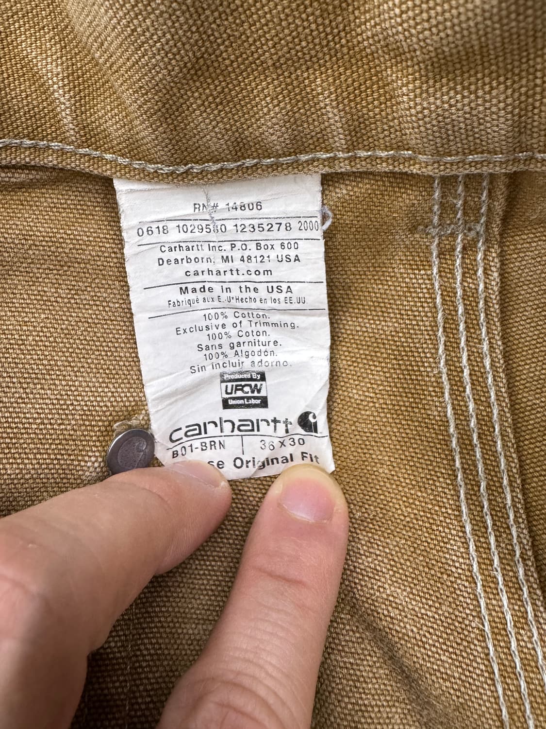 칼하트 더블니 b01 brn 상품이미지7