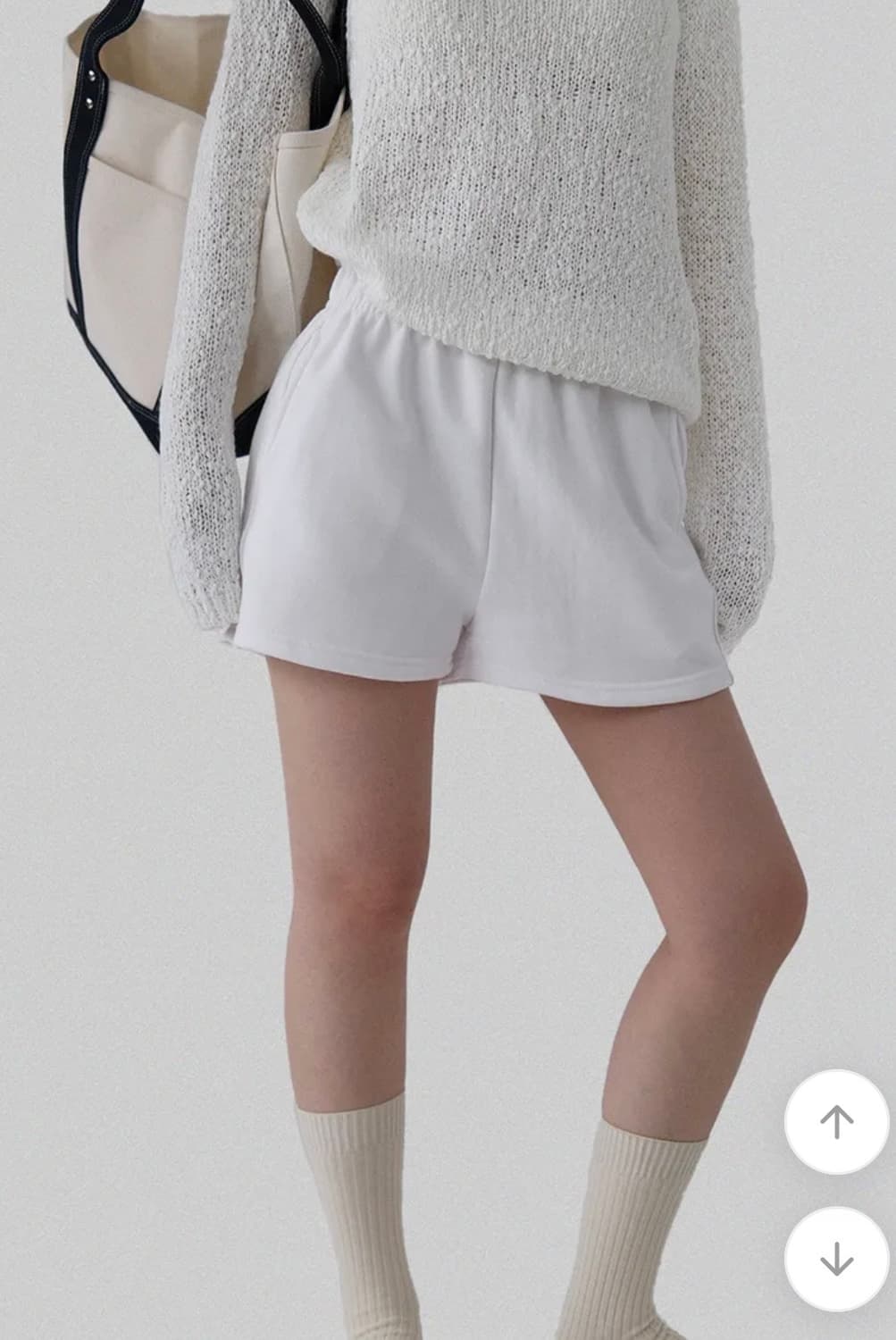 어텀 절개 스웻 쇼츠 상품이미지1