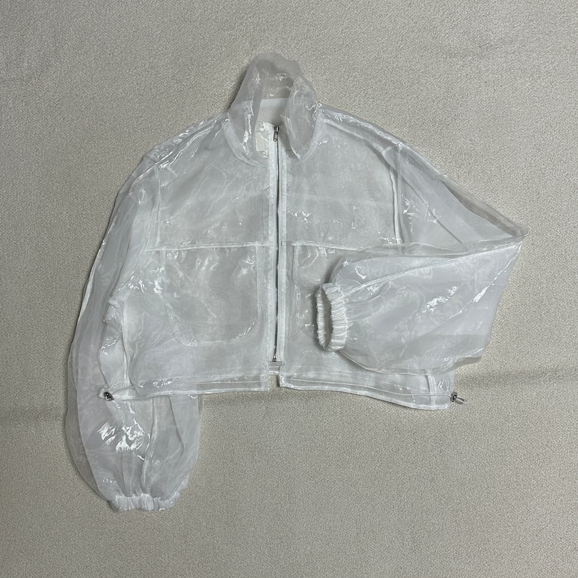 시스루 크롭 집업 자켓 상품이미지1