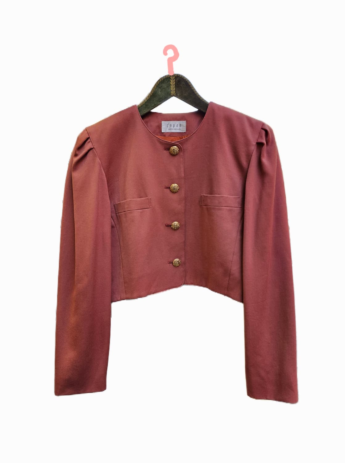 오렌지브라운 빈티지 골드버튼 숏자켓 상품이미지1