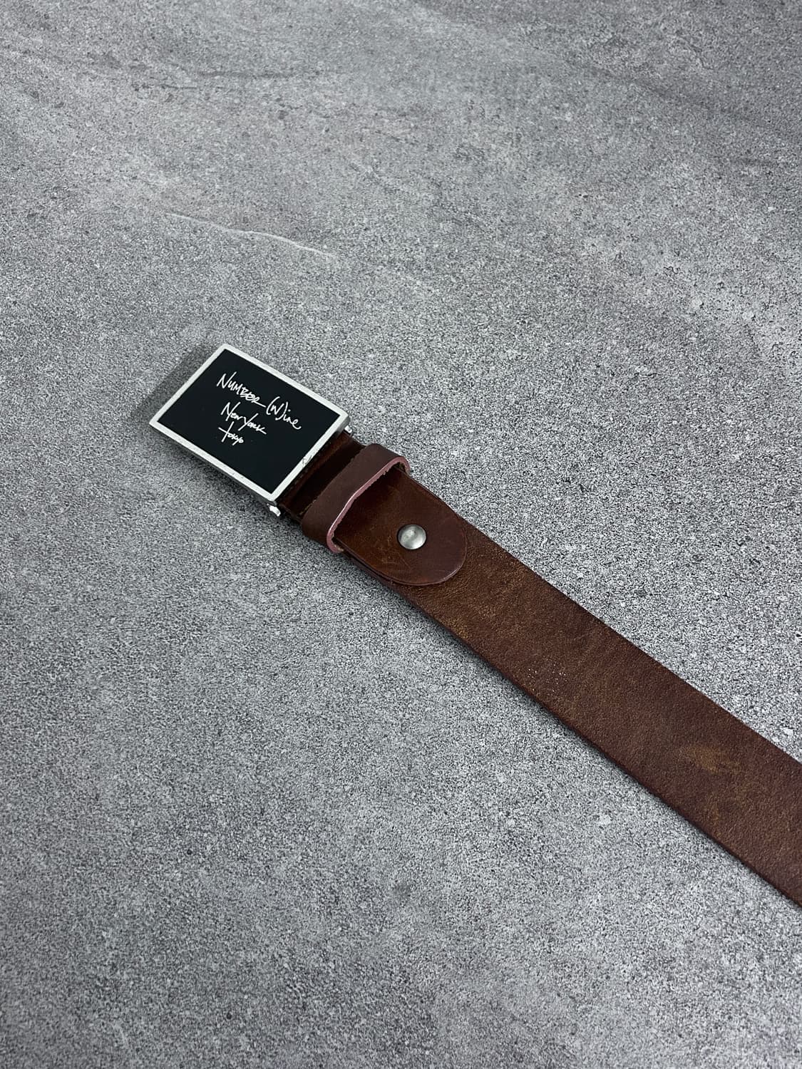 넘버나인 브라운 카우 레더 벨트 상품이미지2