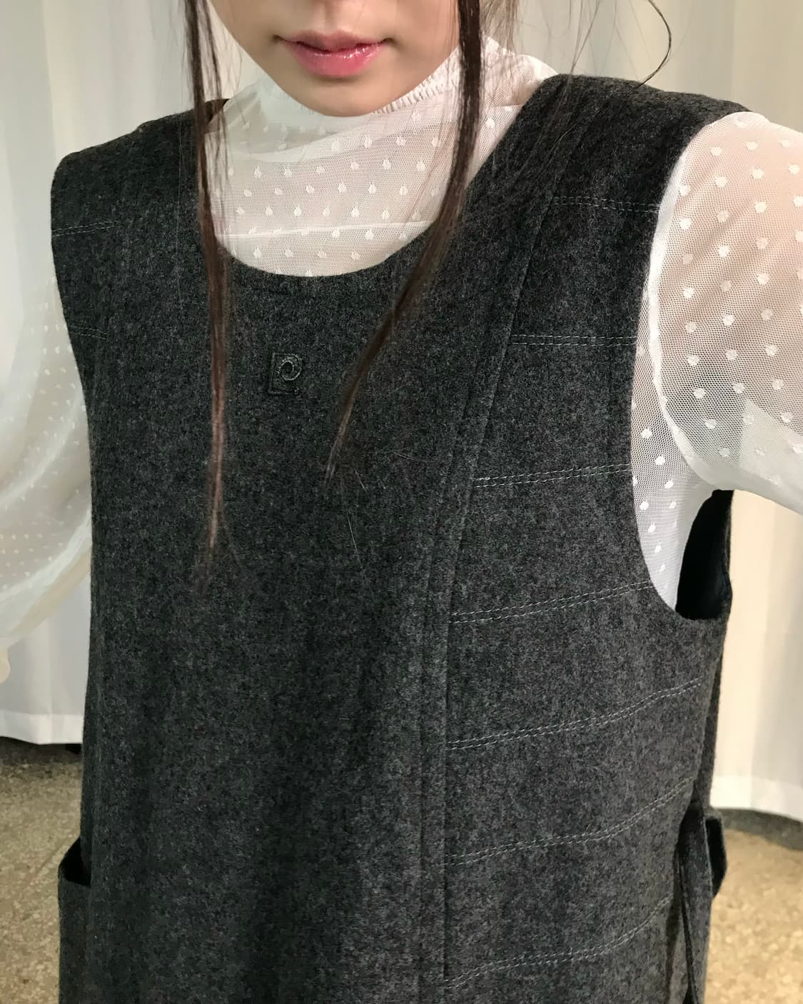 Pierre Cardin 그레이 원피스  상품이미지4