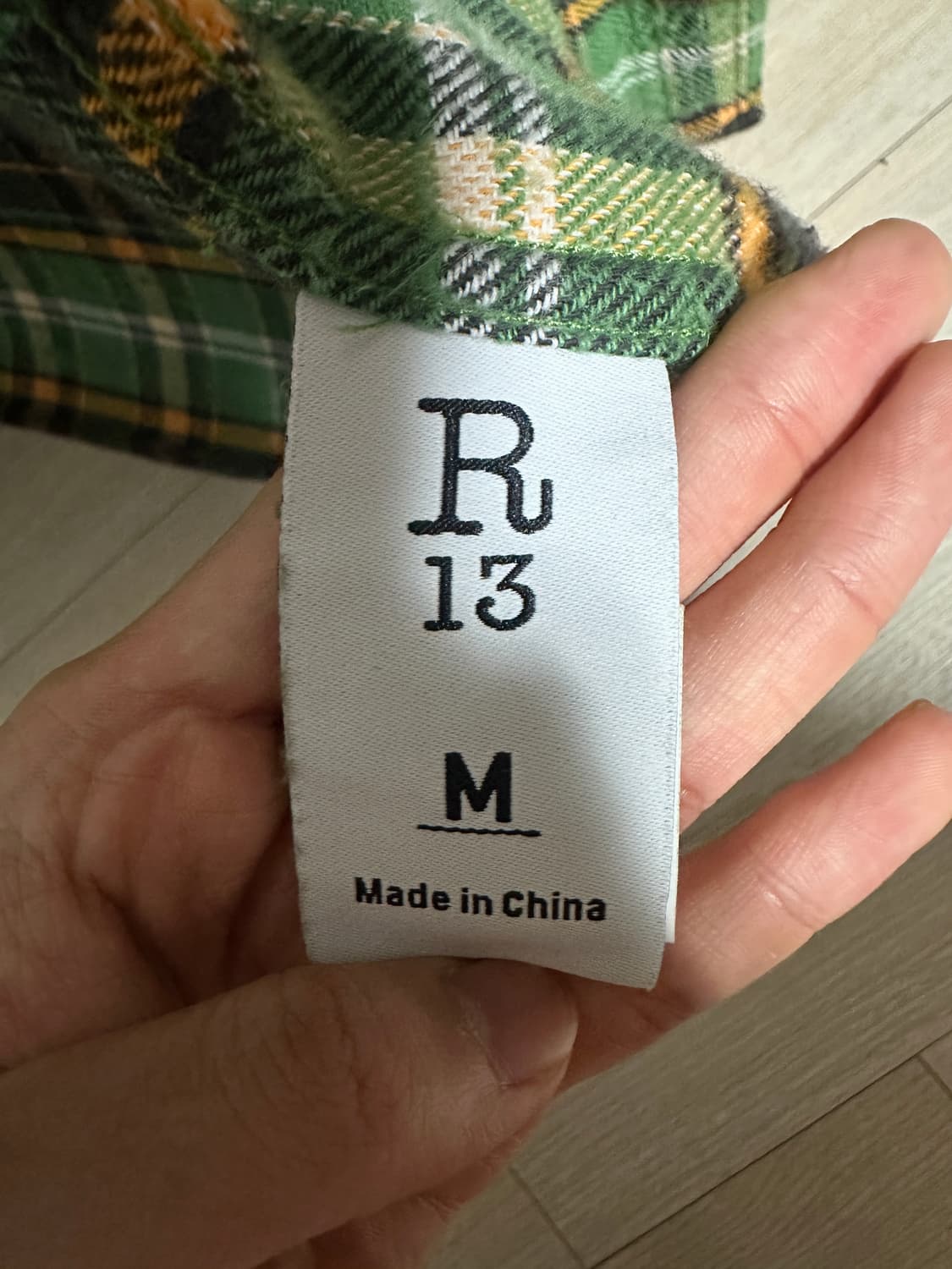 R13 포켓 체크셔츠 변우석 착용 m 상품이미지10