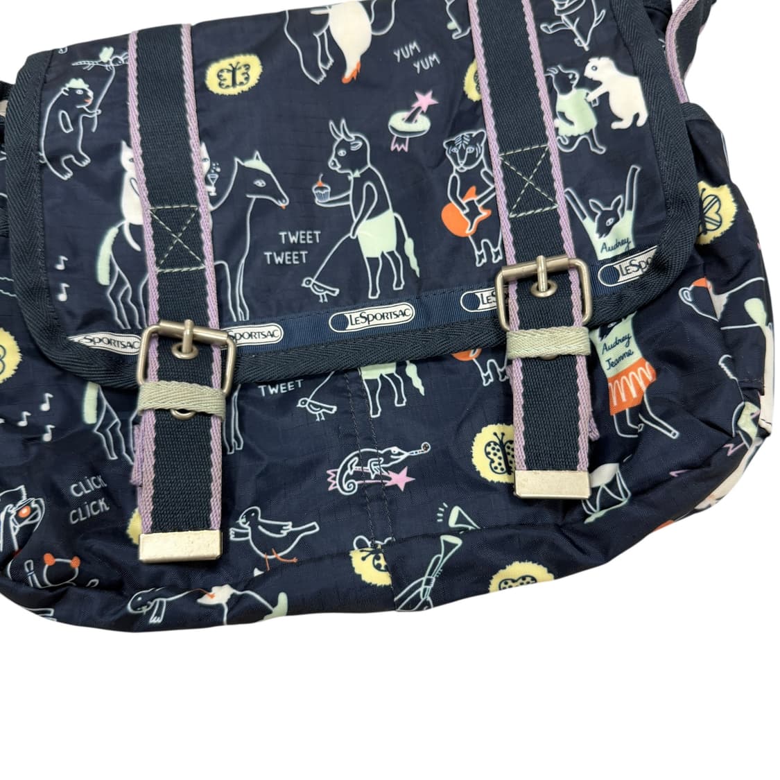 레스포삭 Y2K 동물패턴 포켓 복조리 백팩 크로스백 세트 상품이미지9