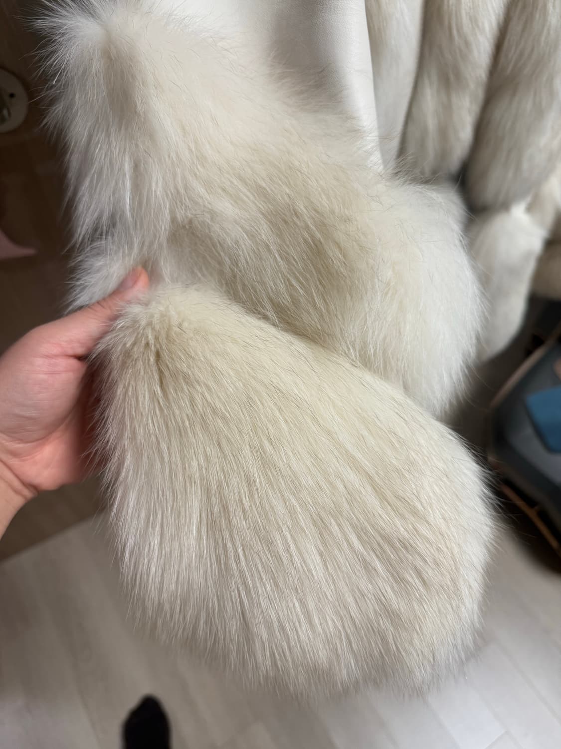 아이보리 폭스 퍼 양가죽 자켓   상품이미지4