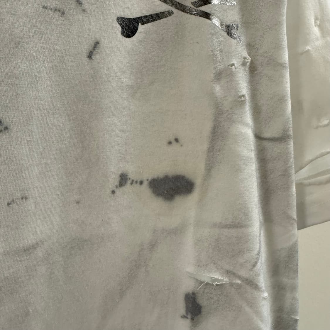 빈티지 디스트로이드 스켈레톤 반팔티  상품이미지6