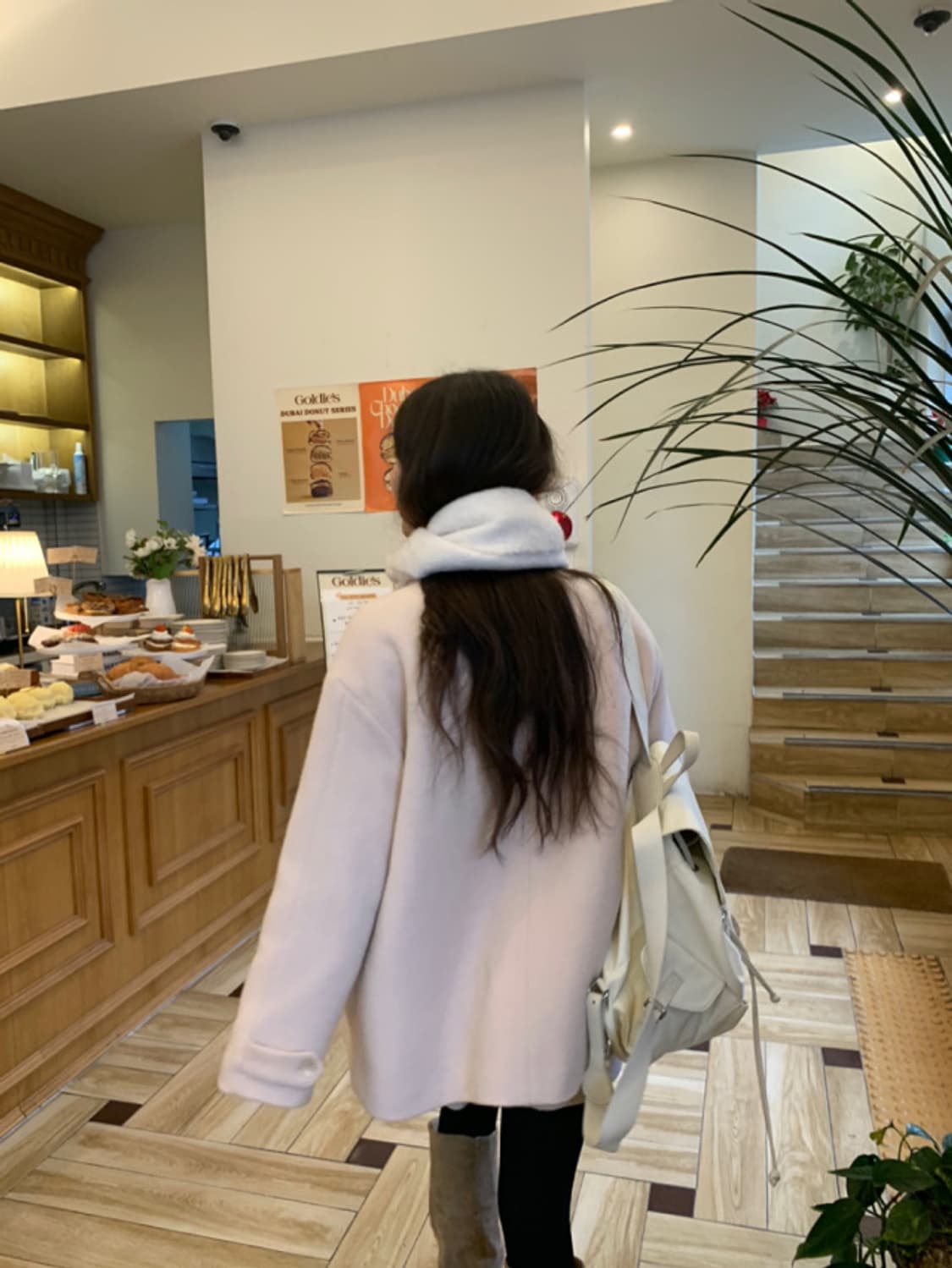 [미개봉 새제품] 오이니 하나 하프 코트 연핑크. 울 코트 상품이미지7