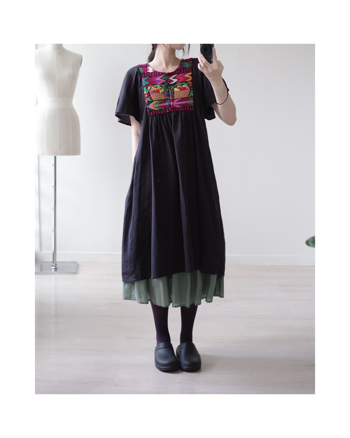  TITICACA ethnic black dress 상품이미지1