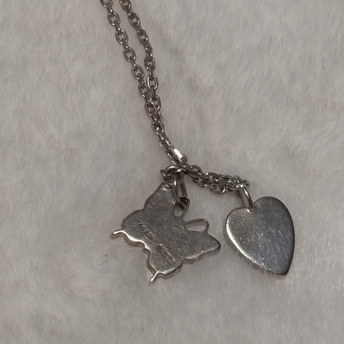 구찌 나비 하트 레터링 로고 925 실버 목걸이  상품이미지3