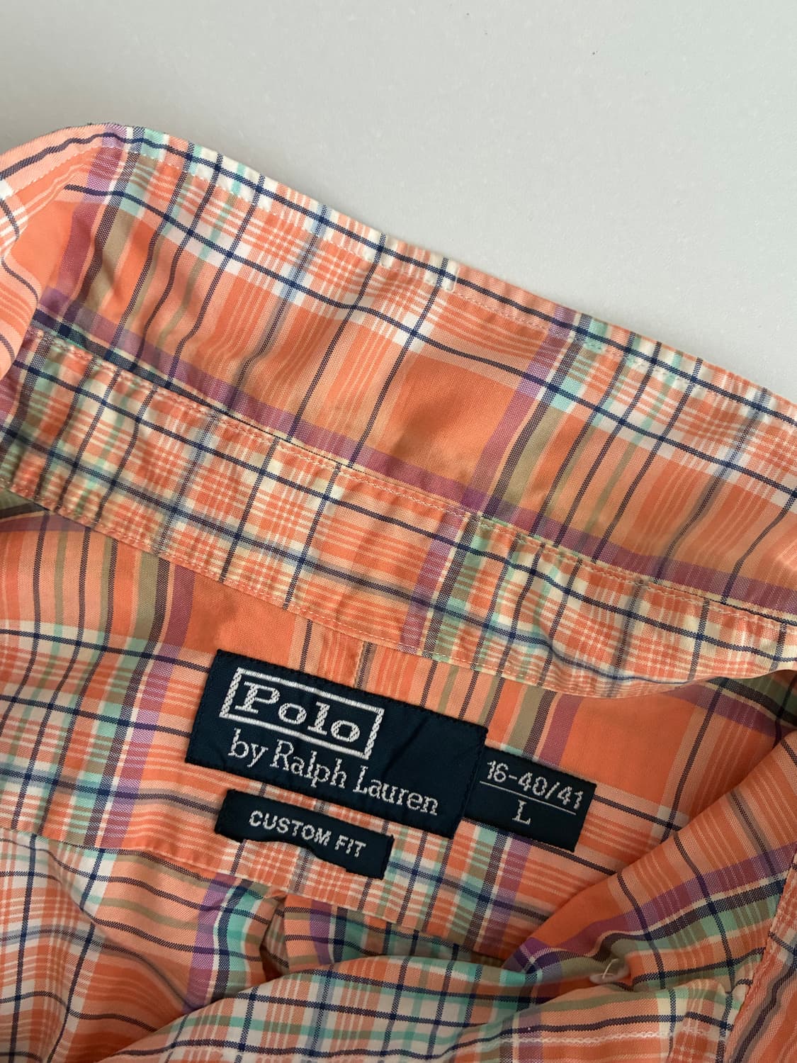 L) 폴로 랄프로렌 체크 셔츠 오렌지 상품이미지4