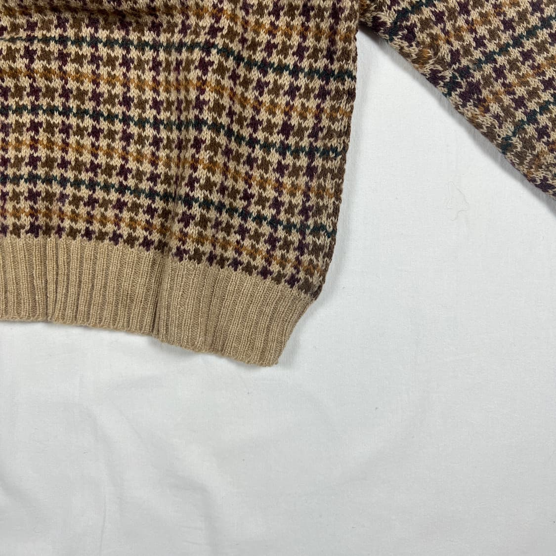 90‘s 폴로랄프로렌 천둥오리 체크 니트 스웨터 상품이미지6