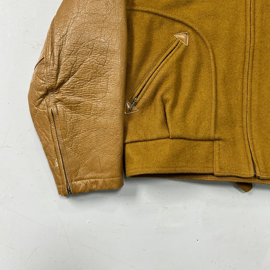 80s Scoop 리얼레더 울 웨스턴 자켓  상품이미지5