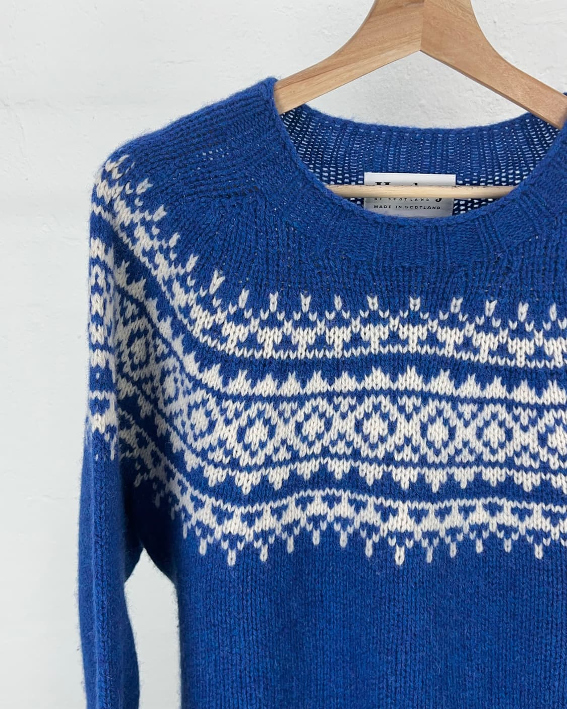 할리 오브 스코틀랜드 페어아일 요크 울 크루넥 니트 스웨터 상품이미지2