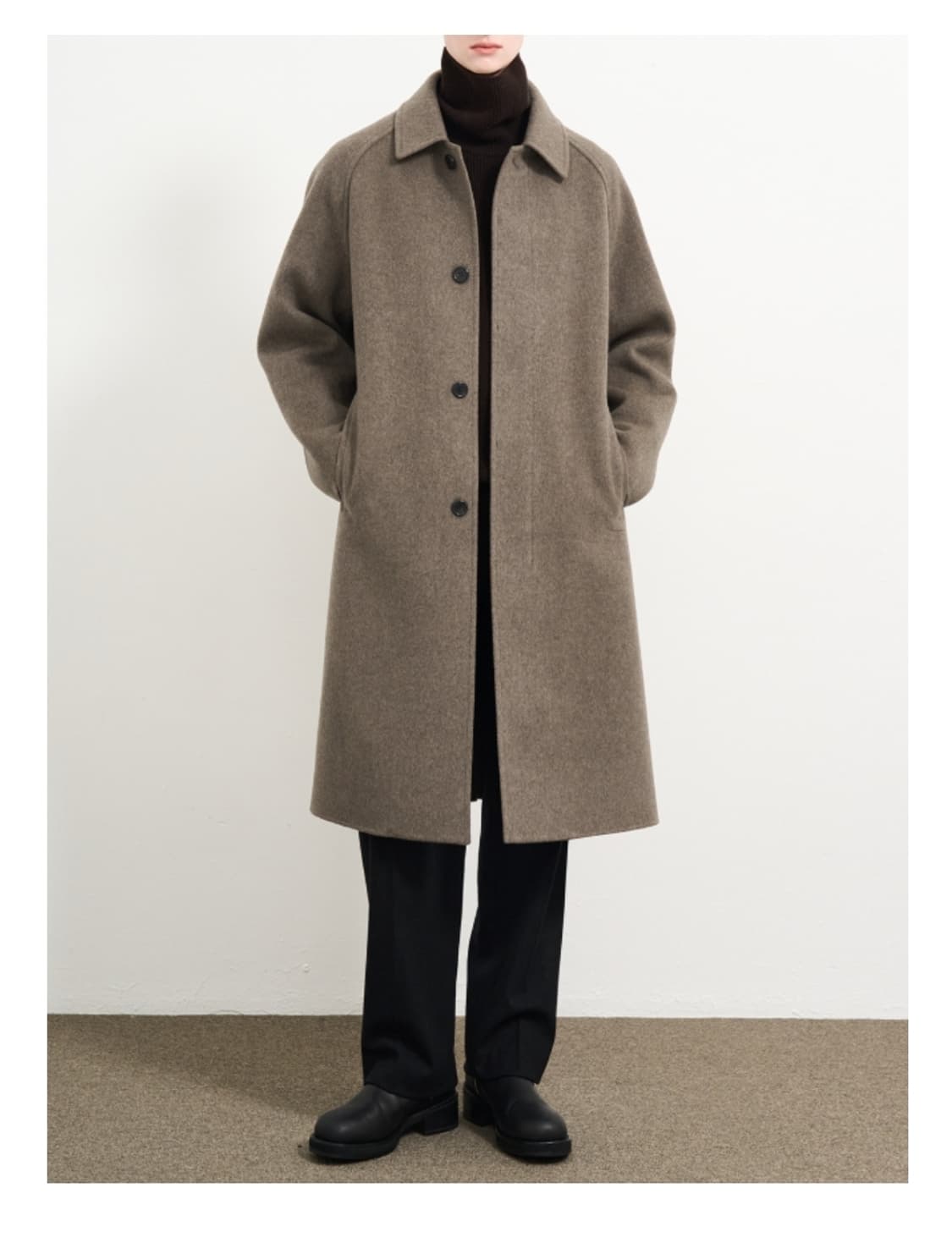 타임옴므 24FW 캐시미어 발마칸 코트 / 토프그레이 / 100 상품이미지1