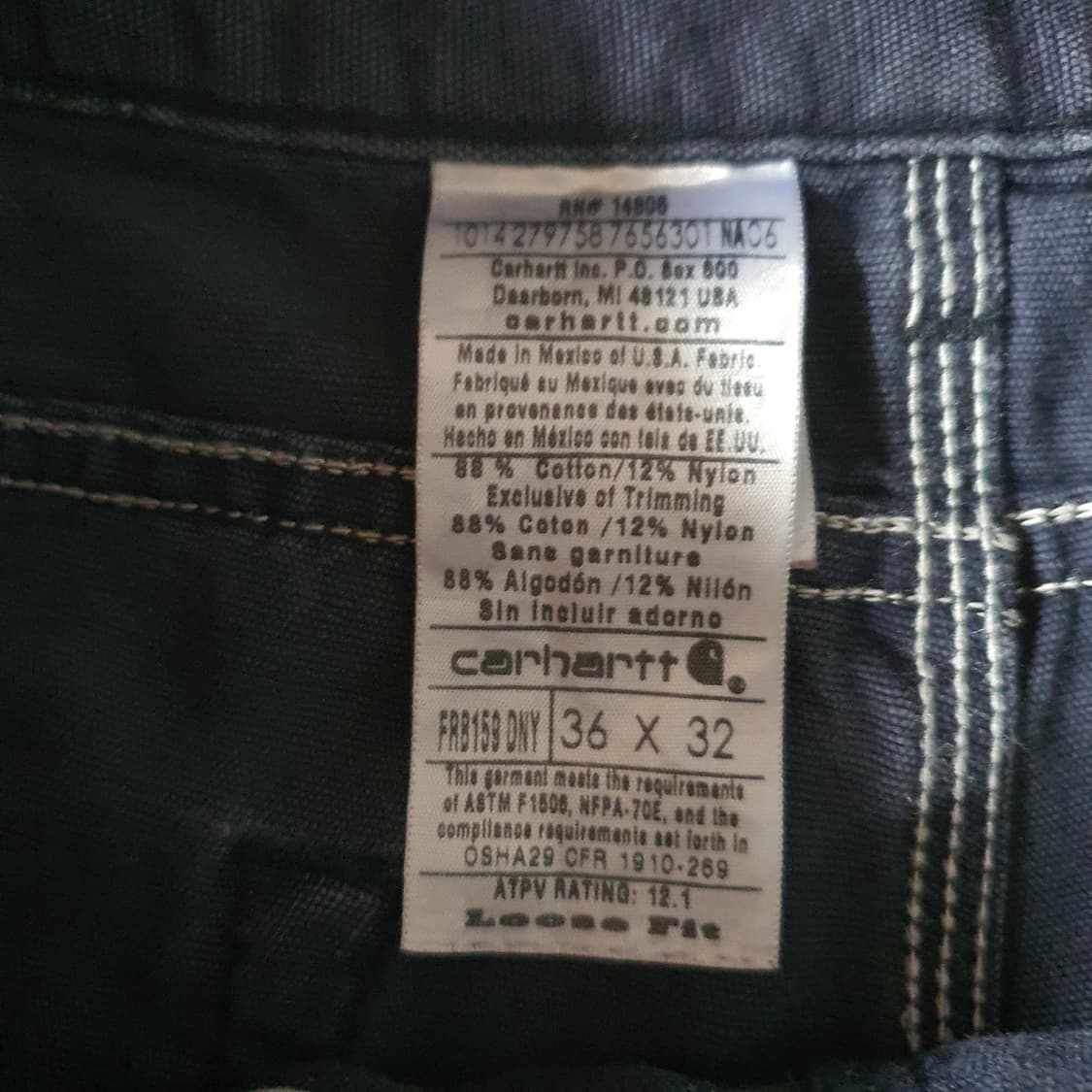 칼하트 Carhartt FRB159 (Dark Navy 색상) 팬츠 no 상품이미지6