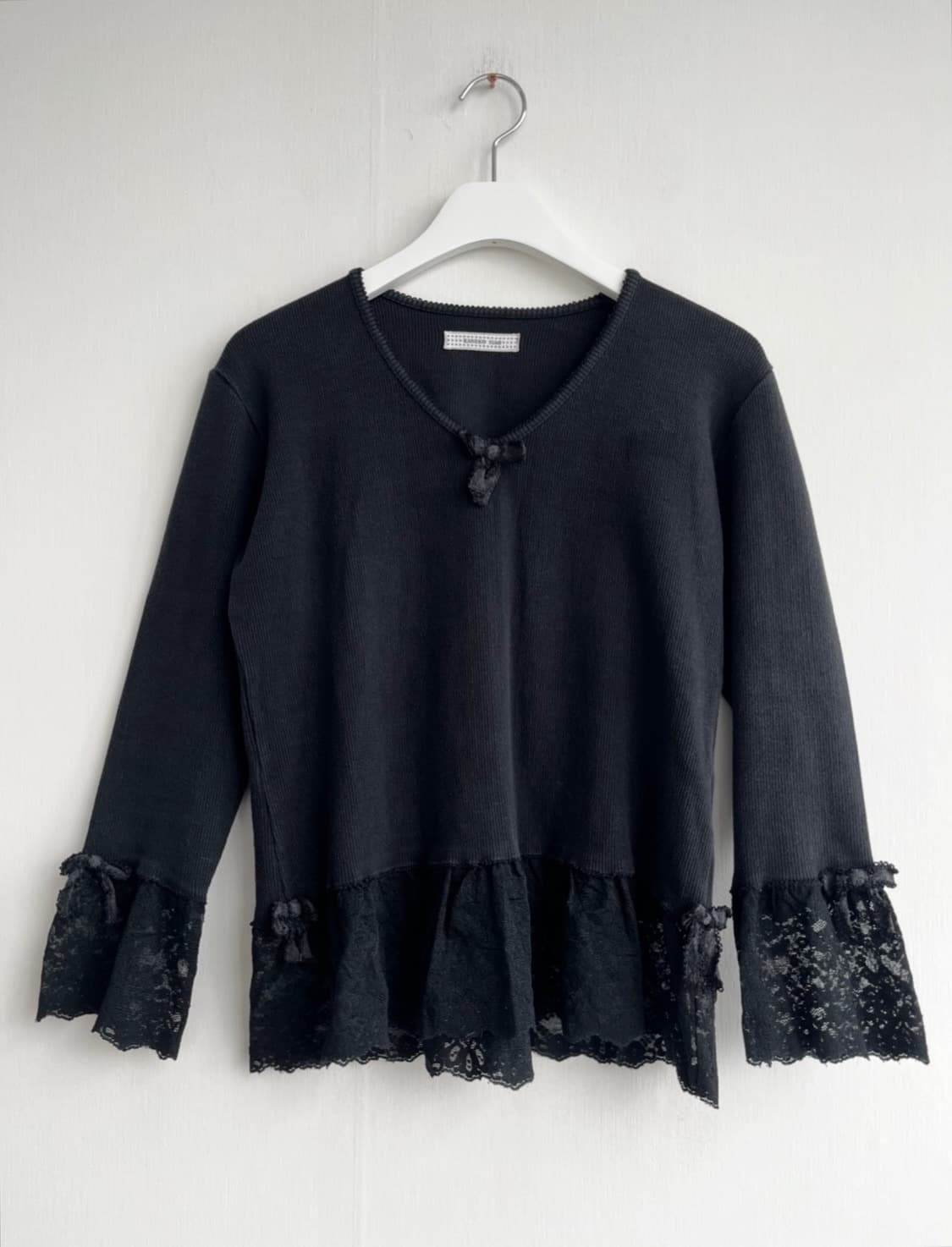 Kaneko Isao 레이스 리본 니트 상품이미지2