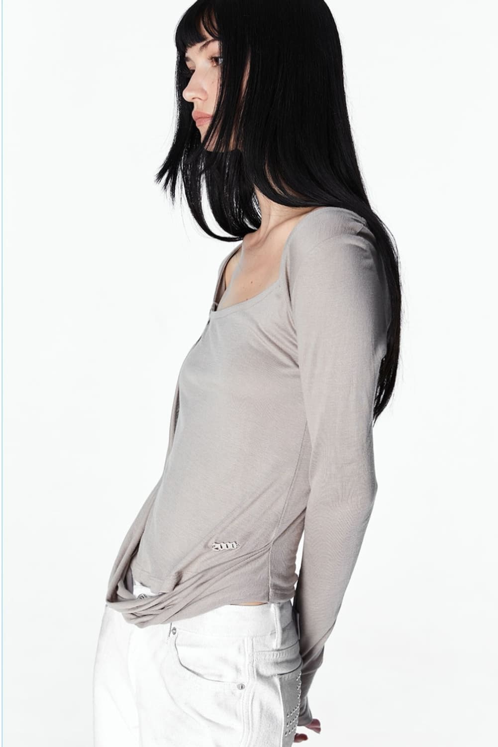 2000아카이브 KAIA DRAPED TOP (MOCHA) 상품이미지3