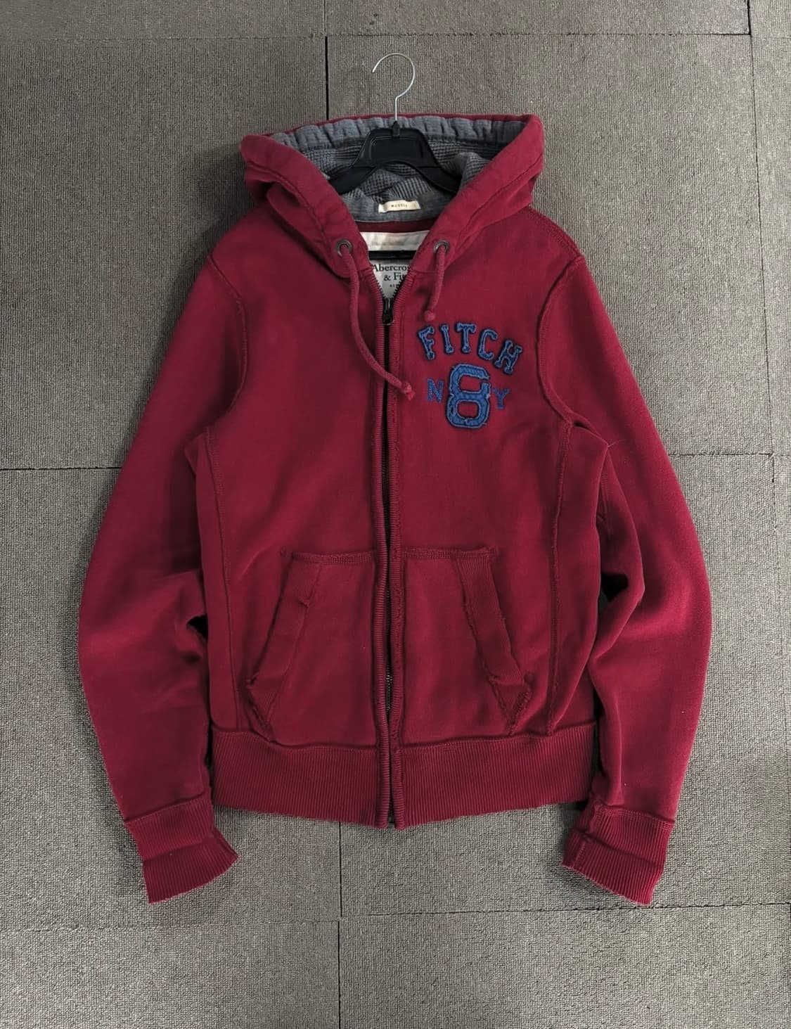 아베크롬비 버건디 블루 후드집업 상품이미지1