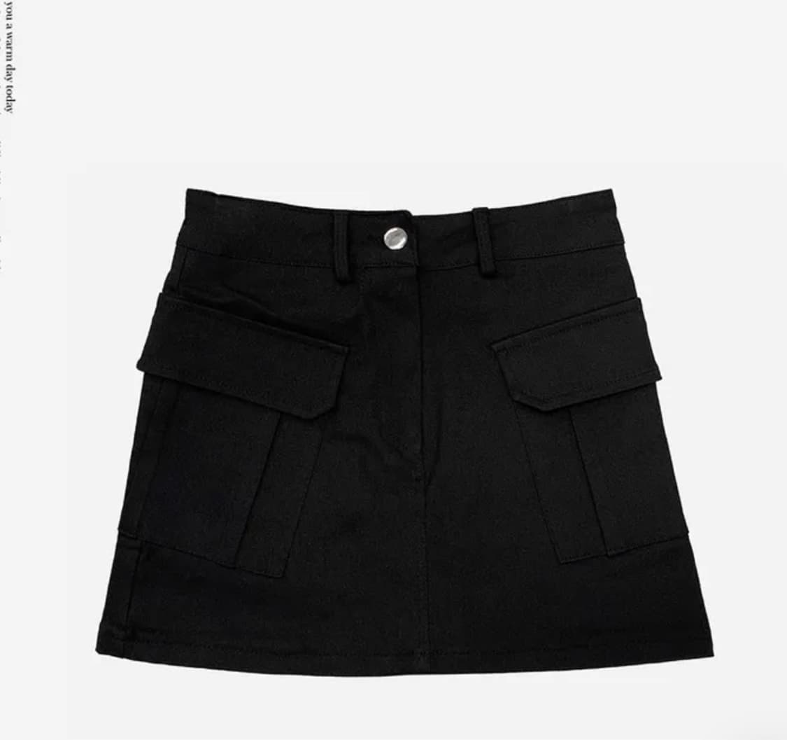 이은)Hidden Cotton Cargo Skirt 상품이미지1