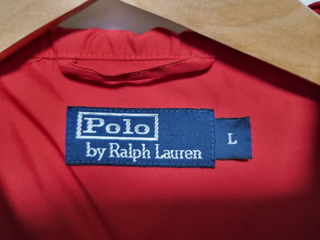 남성 두산 폴로 POLO 랄프로렌 레드 나일론 후드 바람막이 자켓 상품이미지6