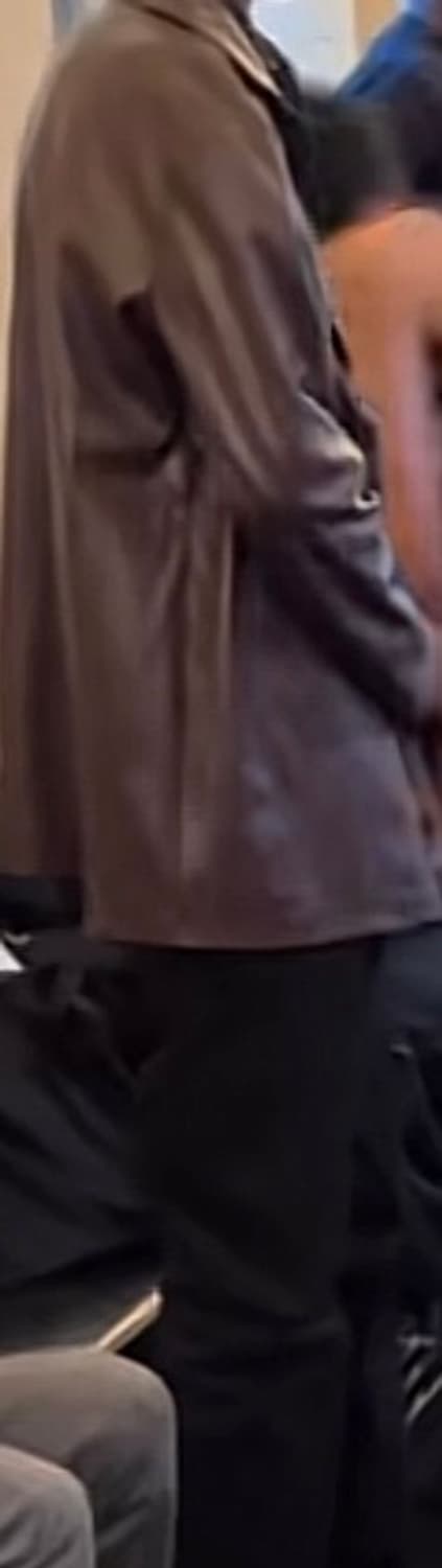 브라운 포켓 레더 자켓  상품이미지2