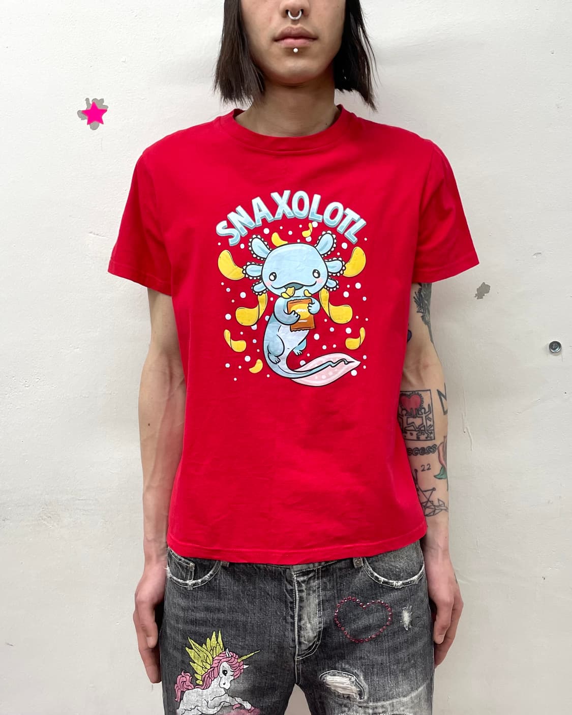 Fish cutie red t-shirt 상품이미지1