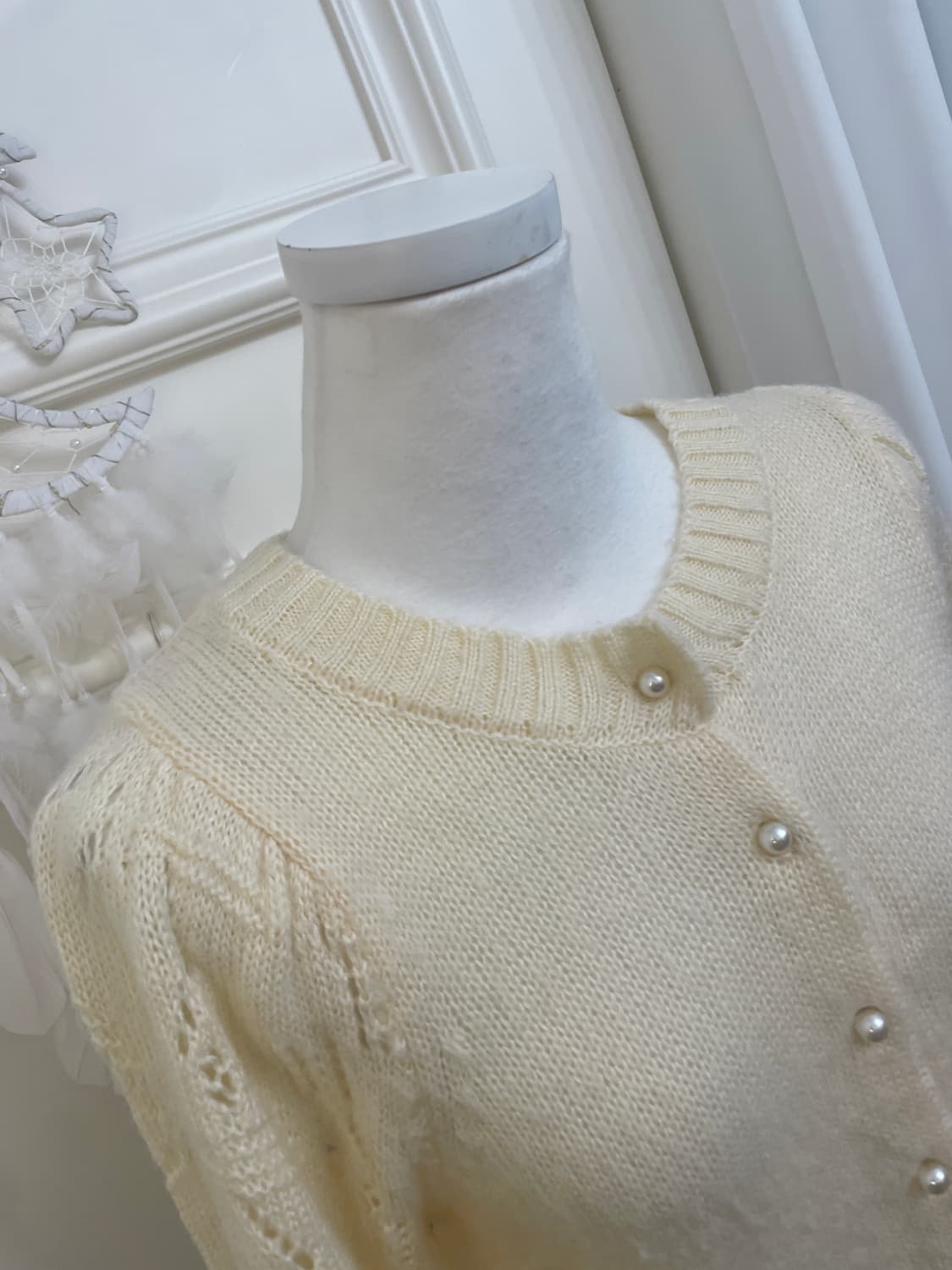 FEROUX butter pearl button sleeve croche 상품이미지7