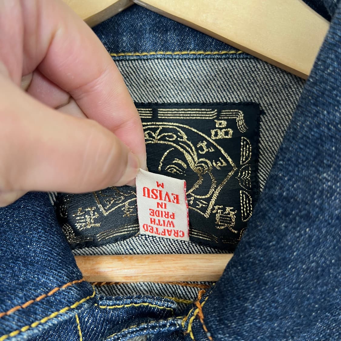 Evisu 에비수 1세대 빅페인팅 데님 트러커 자켓 상품이미지8