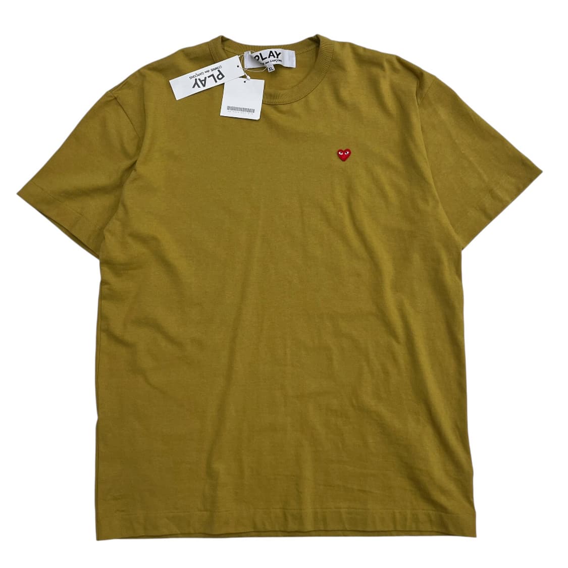 꼼데가르송 미니 하트 와펜 머스타드 반팔 XL ( 새상품 ) 상품이미지2