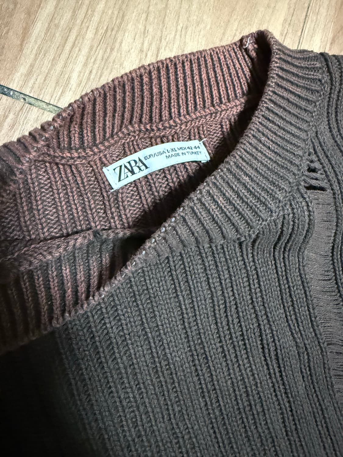 자라 ZARA 데미지 니트 스웨터 L-XL 상품이미지2