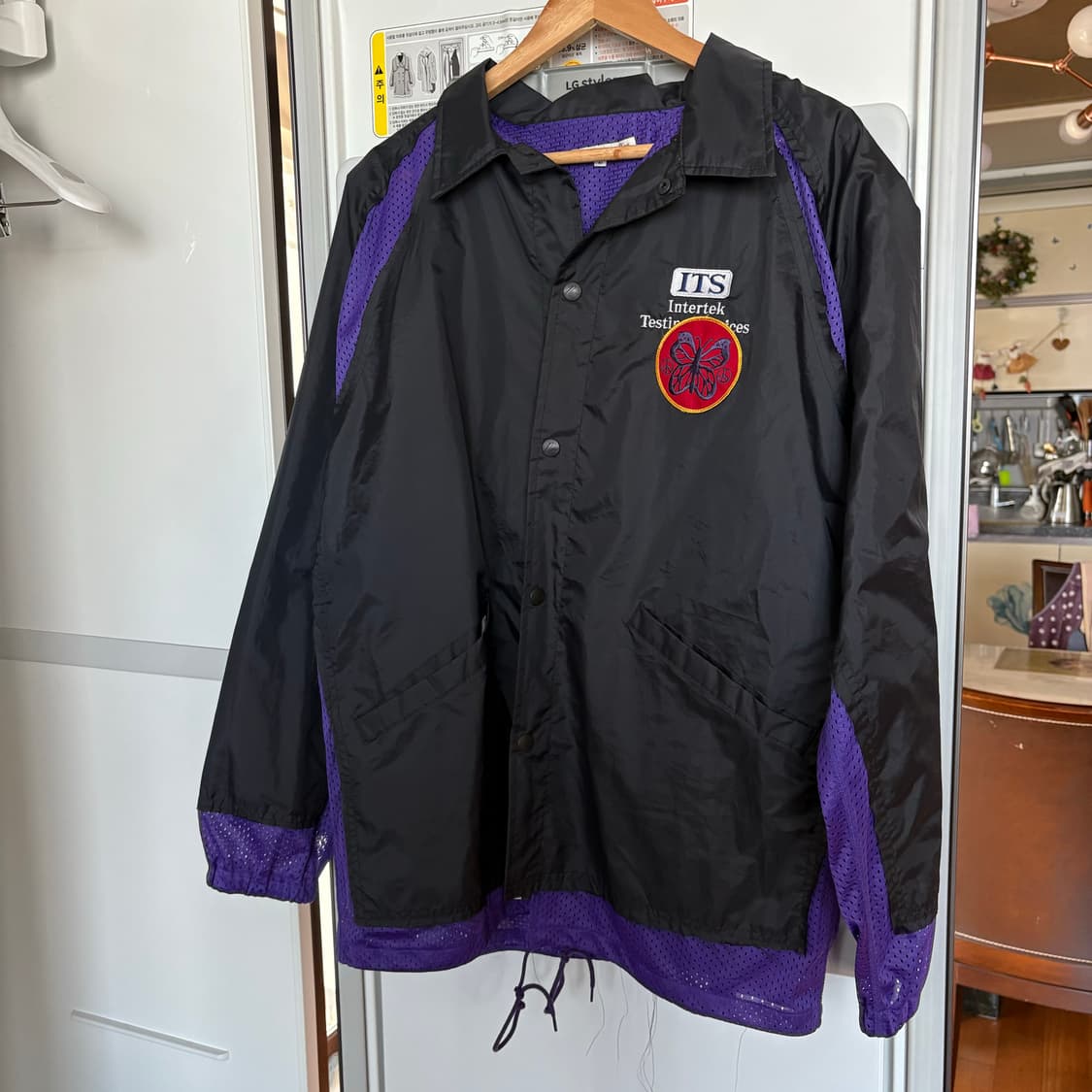 [L] 니들스 리빌드 백로고 코치자켓 블랙 상품이미지1