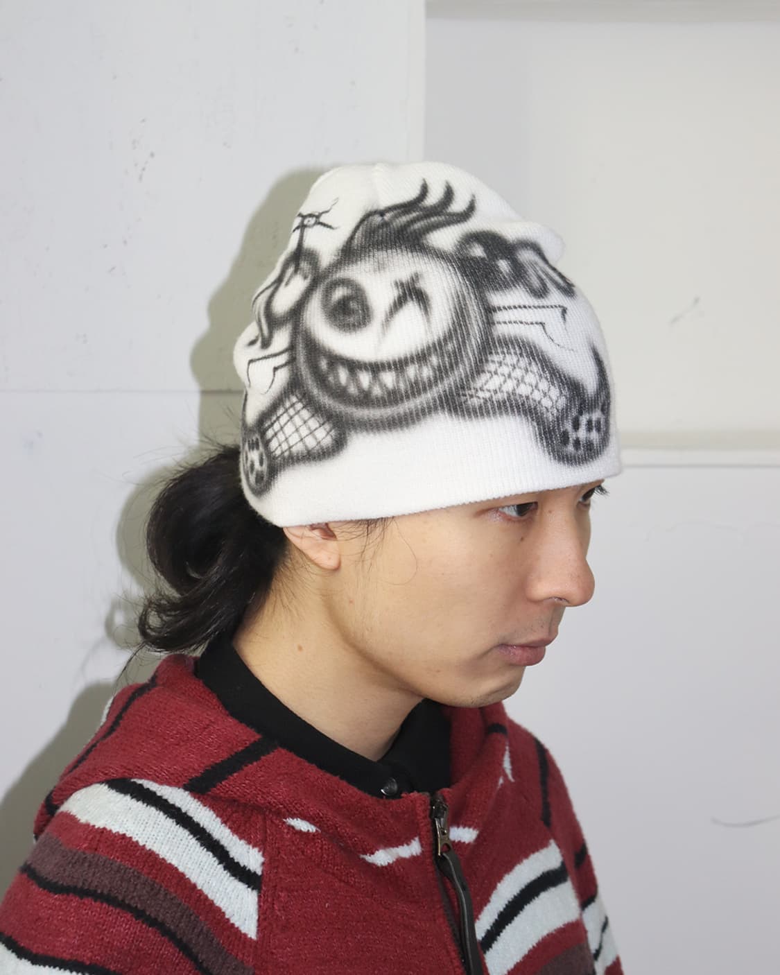 Ajile Le Cercle 핸드 일러스트레이트 니트 비니 상품이미지2